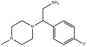 2-(4-氟苯基)-2-(4-甲基哌嗪-1-基)乙-1-胺 结构式