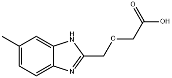 2-((6-甲基-1H-苯并[D]咪唑-2-基)甲氧基)乙酸, 876716-55-1, 结构式
