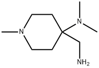 4-(aminomethyl)-N,N,1-trimethylpiperidin-4-amine 化学構造式