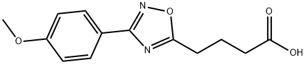 4-[3-(4-甲氧苯基)-1,2,4-恶二唑-5-基]丁酸, 876721-15-2, 结构式