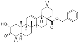 (2α)-2-Hydroxy-3-oxo-olean-12-en-28-oic acid phenylmethyl ester 化学構造式