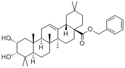 3-Epimaslinic acid benzyl ester 化学構造式