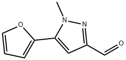 5-(呋喃-2-基)-1-甲基-1H-吡唑-3-甲醛, 876728-40-4, 结构式
