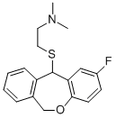 N,N-Dimethyl-2-((2-fluoro-6,11-dihydrodibenz(b,e)oxepin-11-yl)thio)eth anamine,87673-19-6,结构式