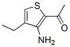 Ethanone, 1-(3-amino-4-ethyl-2-thienyl)- (9CI),87676-05-9,结构式