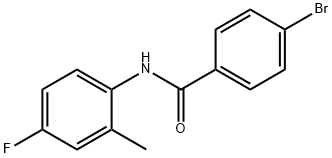 4-溴-N-(4-氟-2-甲基苯)苯甲酰胺,876910-01-9,结构式