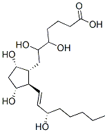 Prost-13-en-1-oic acid, 5,6,9,11,15-pentahydroxy-, (9alpha,11alpha,13E ,15S)- Struktur