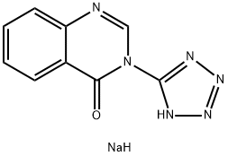 钠 5-(4-氧亚基喹唑啉-3(4H)-基)四唑-1-负离子, 87693-14-9, 结构式