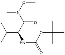 (S)-2-(BOC-氨基)-N-甲氧基-N,3-二甲基丁酰胺 结构式