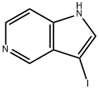 3-ヨード-1H-ピロロ[3,2-C]ピリジン 化学構造式