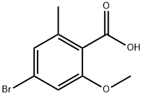 4-bromo-2-methoxy-6-methylbenzoic acid Structure