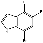 7-bromo-4,5-difluoro-1H-indole Struktur