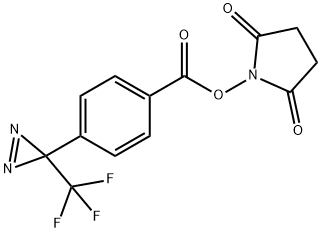 4-[3-(Trifluoromethyl)diazirin-3-yl]benzoic Acid N-Hydroxysuccinimide Ester Struktur