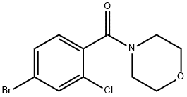 4-BROMO-2-CHLORO-1-(MORPHOLINOCARBONYL)BENZENE, 877383-57-8, 结构式