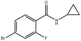 4-bromo-N-cyclopropyl-2-fluorobenzamide Struktur