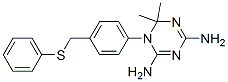 4,6-Diamino-1,2-dihydro-2,2-dimethyl-1-(4-phenylthiomethylphenyl)-1,3, 5-triazine 结构式