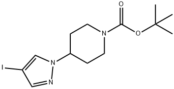 4-(4-碘-1H-吡唑-1-基)-1-哌啶羧酸-1,1-二甲基乙酯,877399-73-0,结构式
