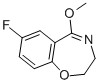 7-FLUORO-2,3-DIHYDRO-5-METHOXYBENZO[F][1,4]OXAZEPINE,877402-53-4,结构式