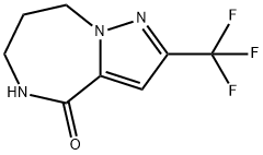 2-(TRIFLUOROMETHYL)-5,6,7,8-TETRAHYDROPYRAZOLO[1,5-A][1,4]DIAZEPIN-4-ONE,877402-85-2,结构式