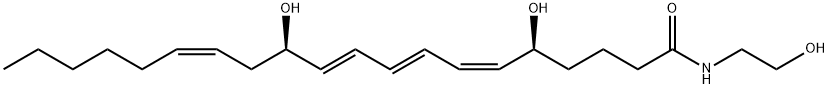 (5S,6Z,8E,10E,12R,14Z)-5,12-dihydroxy-N-(2-hydroxyethyl)icosa-6,8,10,14-tetraenamide|(5S,6Z,8E,10E,12R,14Z)-5,12-dihydroxy-N-(2-hydroxyethyl)icosa-6,8,10,14-tetraenamide