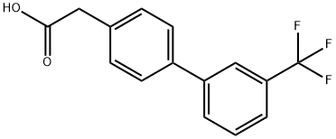 2-(3'-(トリフルオロメチル)-[1,1'-ビフェニル]-4-イル)酢酸 化学構造式