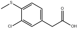 3-クロロ-4-(メチルチオ)フェニル酢酸 塩化物 化学構造式