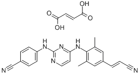 RILPIVIRINE FUMARATE SALT [1:1],877817-88-4,结构式