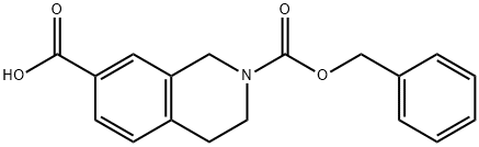 2-((benzyloxy)carbonyl)-1,2,3,4-tetrahydroisoquinoline-7-carboxylic acid Struktur