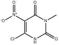 6-氯-2-羟基-3-甲基-5-硝基-3,4-二氢嘧啶-4-酮 结构式