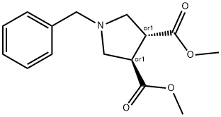 trans-Dimethyl 1-benzyl-3,4-pyrrolidinedicarboxylate Structure
