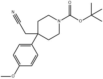 tert-butyl 4-(cyanomethyl)-4-(4-methoxyphenyl)piperidine-1-carboxylate Structure