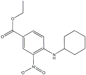 4-(cyclohexylamino)-3-nitro-benzoic acid ethyl ester Struktur