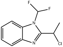 2-(1-Chloroethyl)-1-(difluoroMethyl)-1H-benzo[d]iMidazole hydrochloride,878217-77-7,结构式