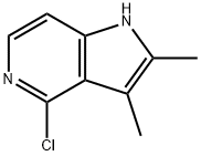 4-氯-2,3-二甲基-1H-吡咯并[3,2-C]吡啶, 878232-70-3, 结构式