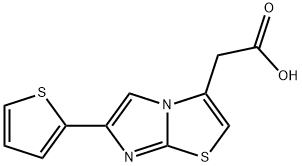 2-[6-(噻吩-2-基)咪唑并[2,1-B][1,3]噻唑-3-基]乙酸, 878259-87-1, 结构式