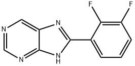 8-(2,3-difluorophenyl)-9H-purine 结构式