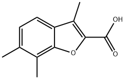3,6,7-TRIMETHYL-1-BENZOFURAN-2-CARBOXYLIC ACID 化学構造式