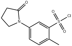 2-甲基-5-(2-氧代吡咯烷-1-基)苯磺酰氯, 878433-23-9, 结构式