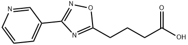 4-(3-吡啶-3-基-[1,2,4]恶二唑-5-基)-丁酸, 878437-11-7, 结构式