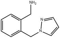 [2-(1H-吡唑-1-基甲基)苄基]胺, 878466-22-9, 结构式