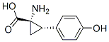 Cyclopropanecarboxylic acid, 1-amino-2-(4-hydroxyphenyl)-, trans- (9CI) 化学構造式