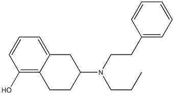 6-(プロピルフェネチルアミノ)-5,6,7,8-テトラヒドロナフタレン-1-オール 化学構造式