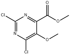 2,6-二氯-5-甲氧基嘧啶-4-羧酸甲酯 结构式