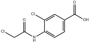 3-氯-4-[(2-氯乙酰基)氨基]-苯甲酸, 878672-29-8, 结构式