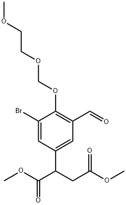 Butanedioic acid, 2-[3-broMo-5-forMyl-4-[(2-Methoxyethoxy)Methoxy]phenyl]-, 1,4-diMethyl ester 化学構造式