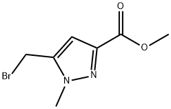 5-(溴甲基)-1-甲基-1H-吡唑-3-羧酸甲酯,878744-22-0,结构式