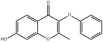 7-hydroxy-2-methyl-3-phenoxy-4h-1-benzopyran-4-on Structure