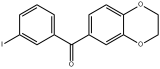 (2,3-二氢苯并[B][1,4]二恶英-6-基)(3-碘苯基)甲酮,878969-65-4,结构式