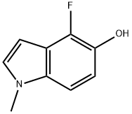 1H-Indol-5-ol,  4-fluoro-1-methyl- Structure