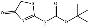 Carbamic  acid,  (4,5-dihydro-4-oxo-2-thiazolyl)-,  1,1-dimethylethyl  ester  (9CI) Structure